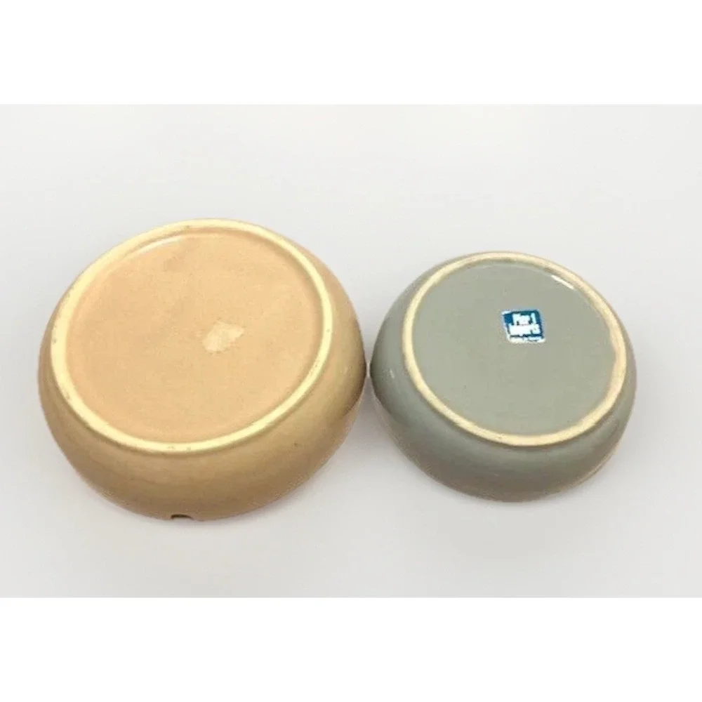 VTG Ceramic Catchall Ashtray MCM Minimalist Boho 2PC Retro Table Decor Staging